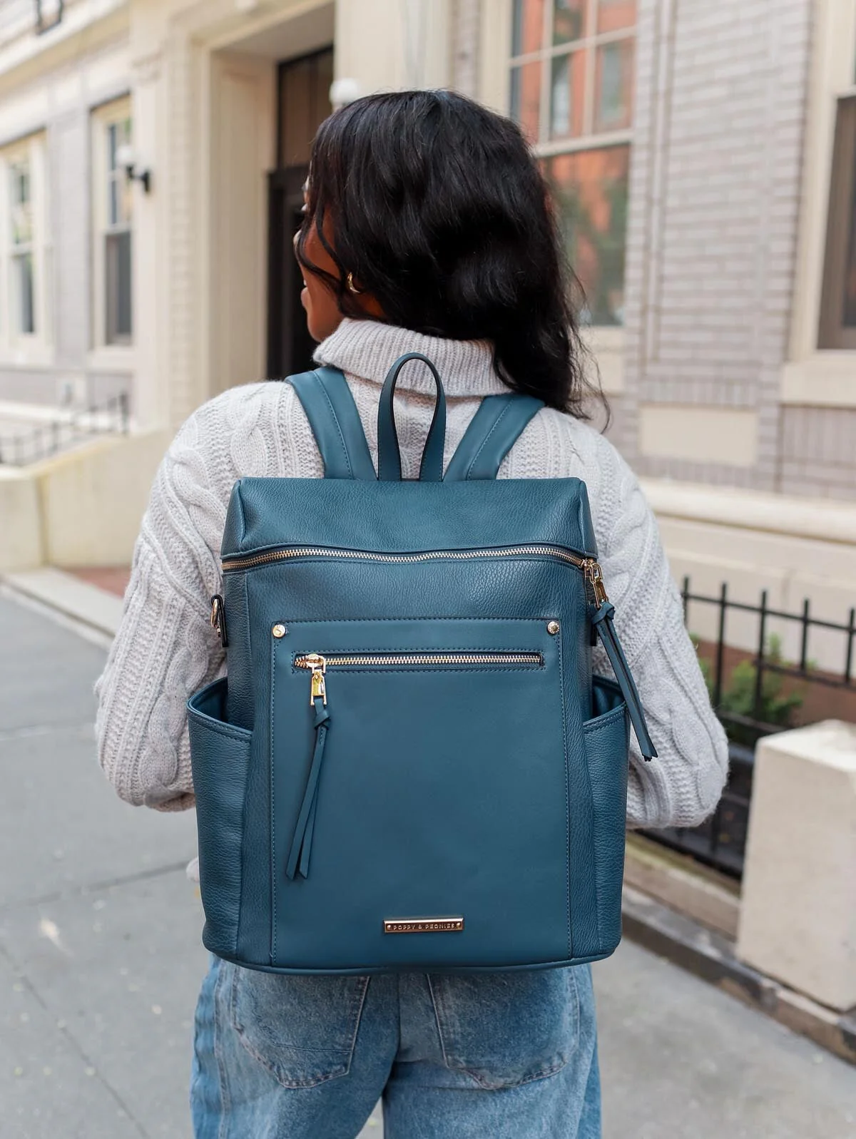 Commuter Backpack Navy - Image 5