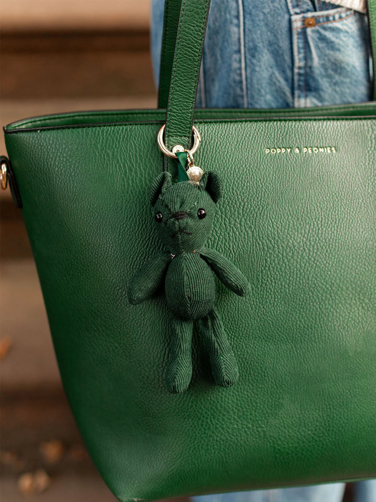 Heritage Green Bear Bag Charm - Image 2