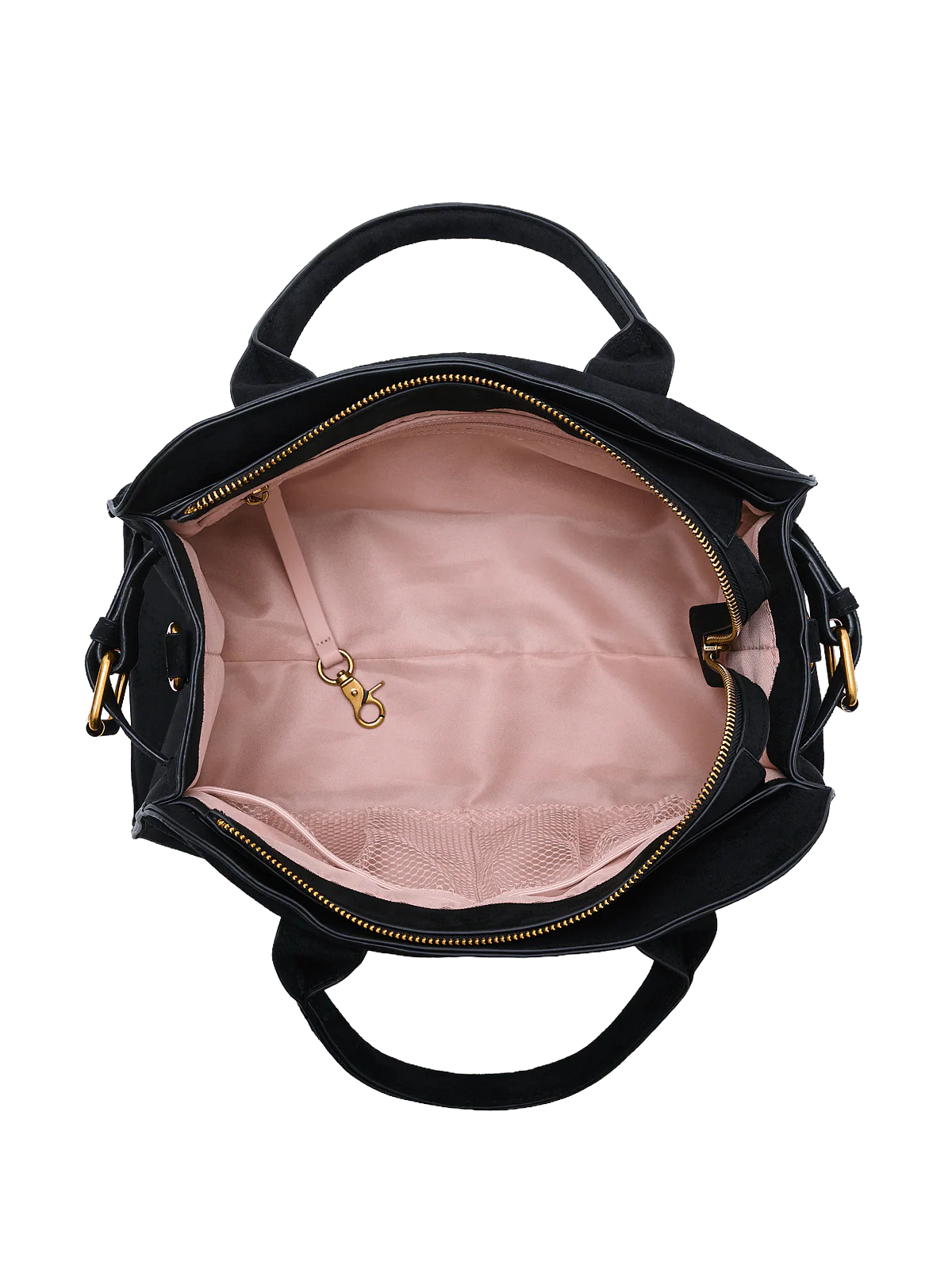 Mini Uptown Tote Black Suede - Image 12