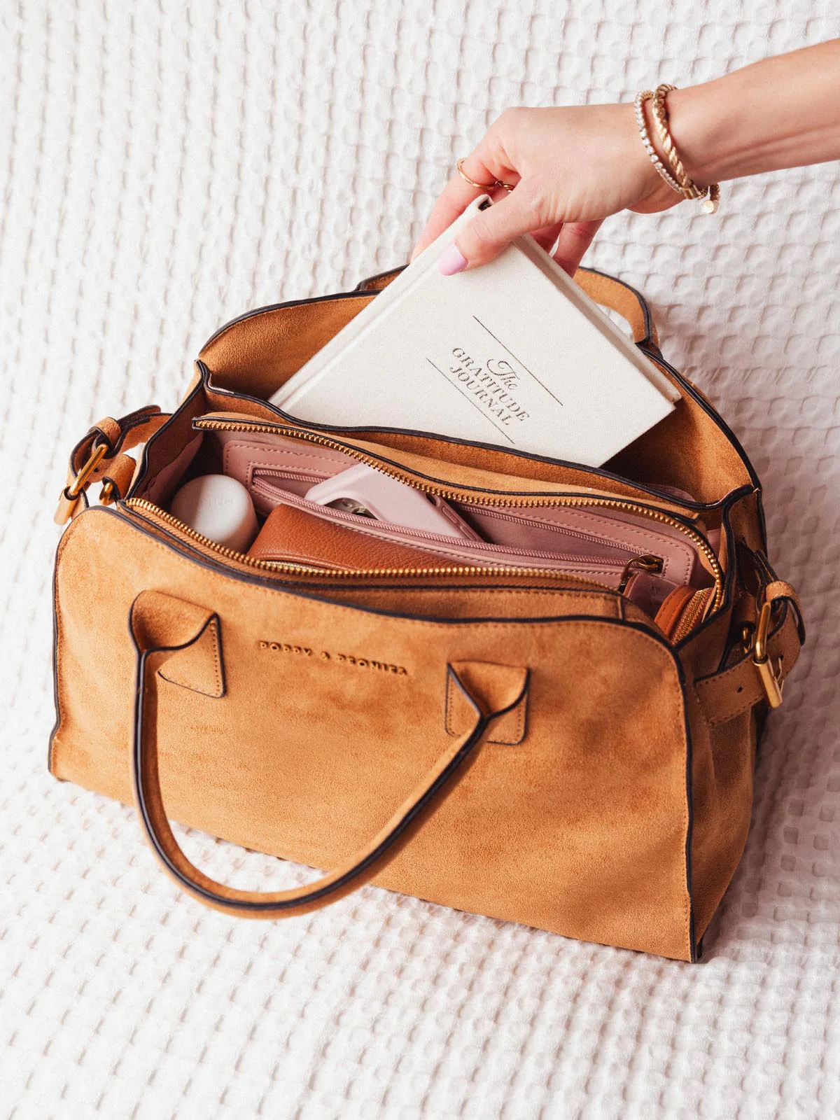 Mini Uptown Tote Cognac Suede - Image 7