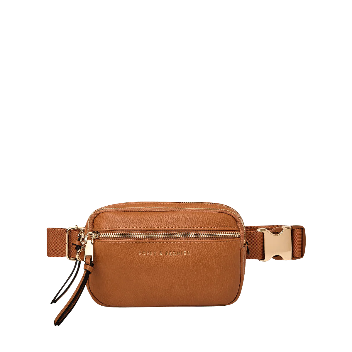 On The Run belt bag vegan leather cognac