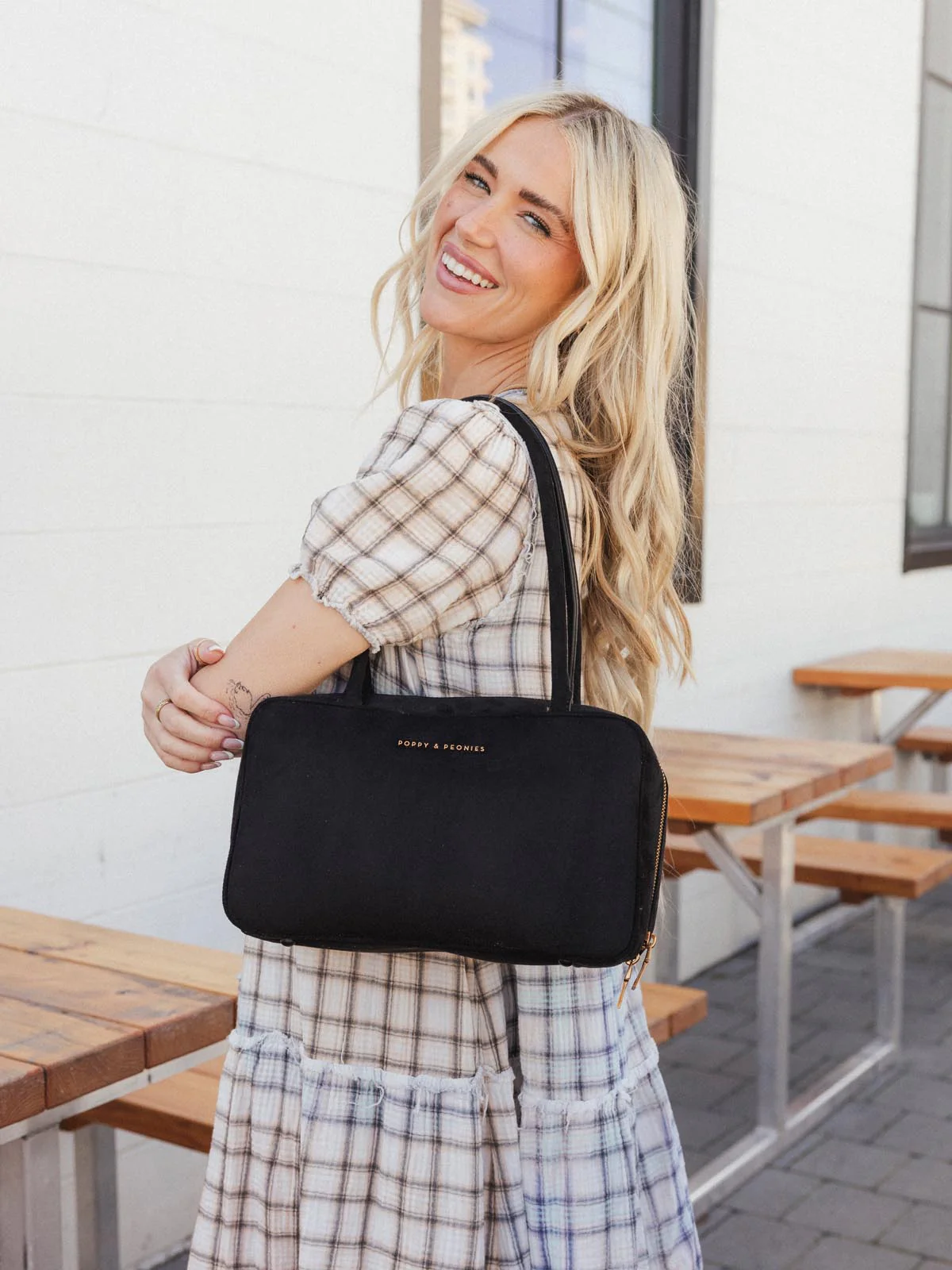 The Darling Satchel Black Suede - Image 2