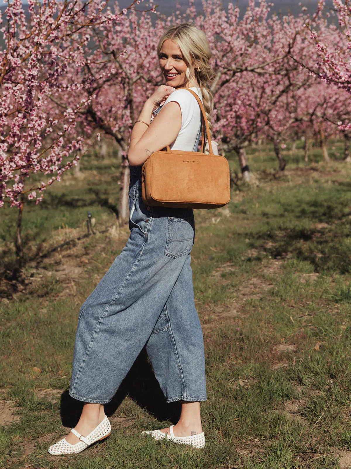 The Darling Satchel Cognac Suede - Image 12