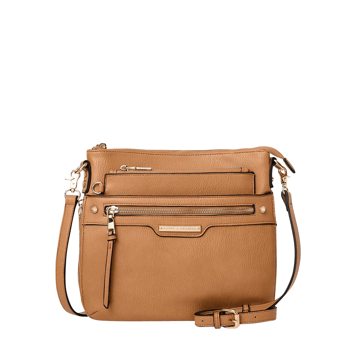 the EVERYDAY CROSSBODY camel